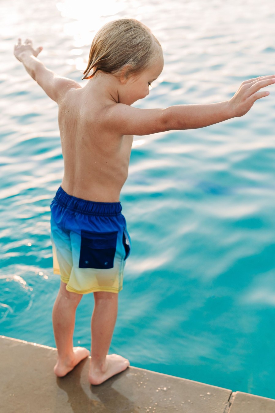 Boys EGG New York Swim | Tristan Swim Trunk Pacific