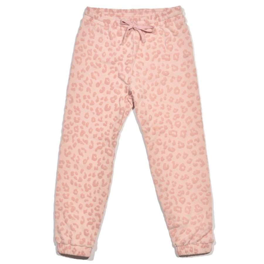 Girls EGG New York Bottoms | Flocked Leopard Dillon Pant Rose