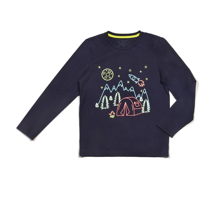 Boys EGG New York Tops | Camp Wesley Tee Navy