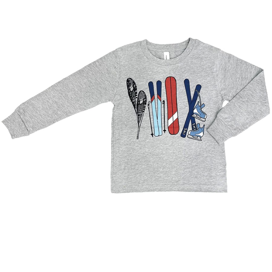 Boys EGG New York Tops | Snow Sport Wesley Tee Light Grey