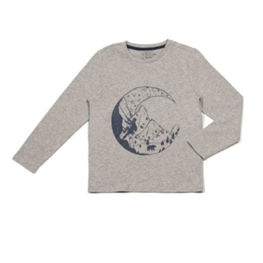 Boys EGG New York Tops | Moon Wesley Tee Light Grey