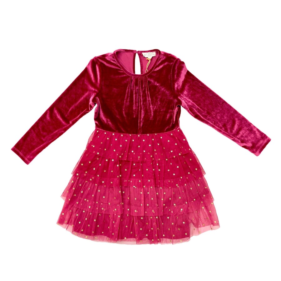 Girls EGG New York Dresses + Rompers | Velvet Millie Dress Maroon