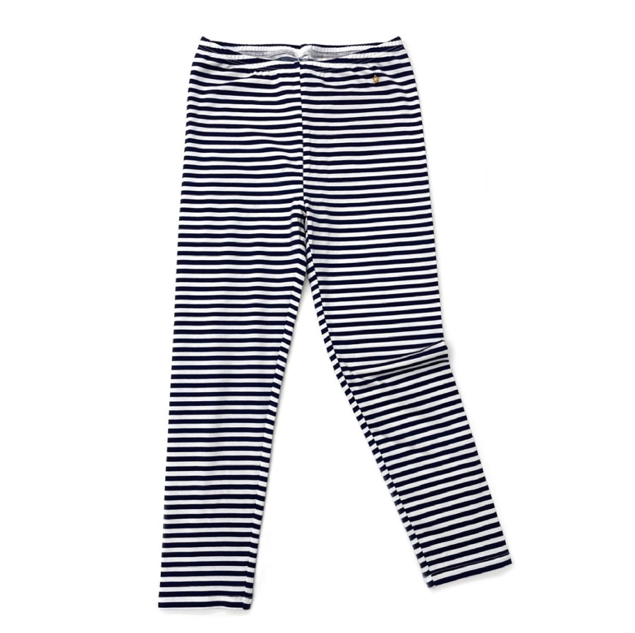 Girls EGG New York Bottoms | Alyssa Legging Navy Stripe