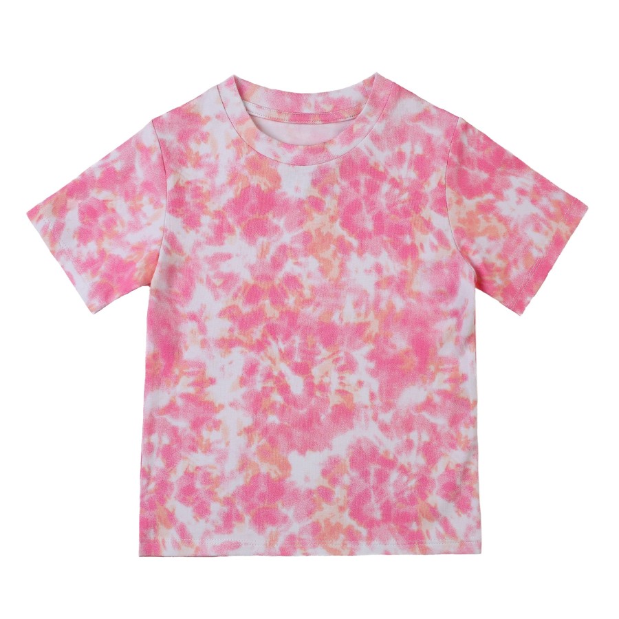 Girls EGG New York Tops | Tie Dye Cleo Tee Pink