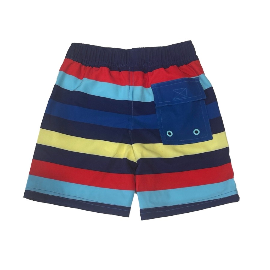 Boys EGG New York Swim | Archie Swim Trunk Navy Stripe