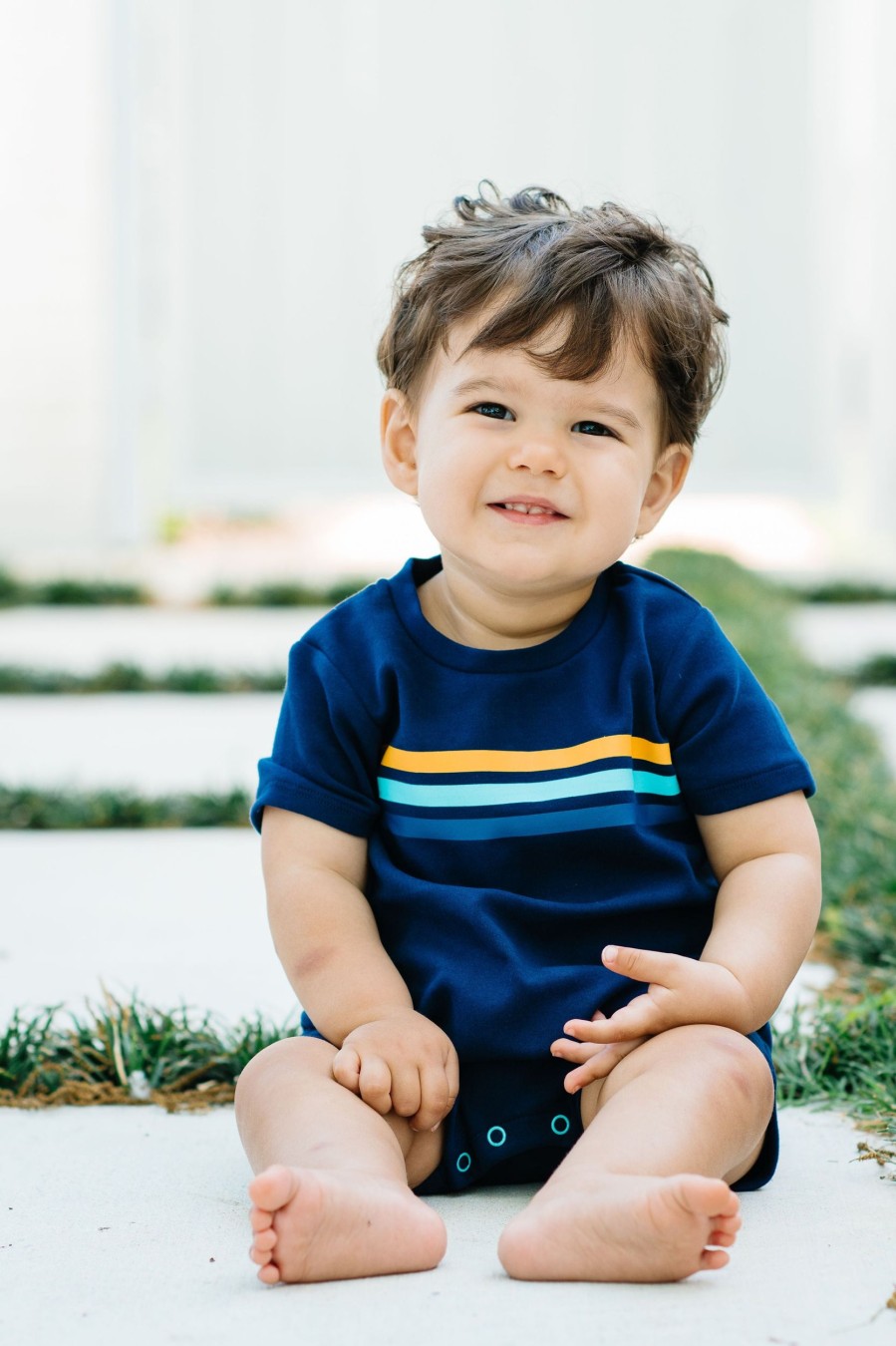 Baby EGG New York Baby Rompers | Willie Romper Navy