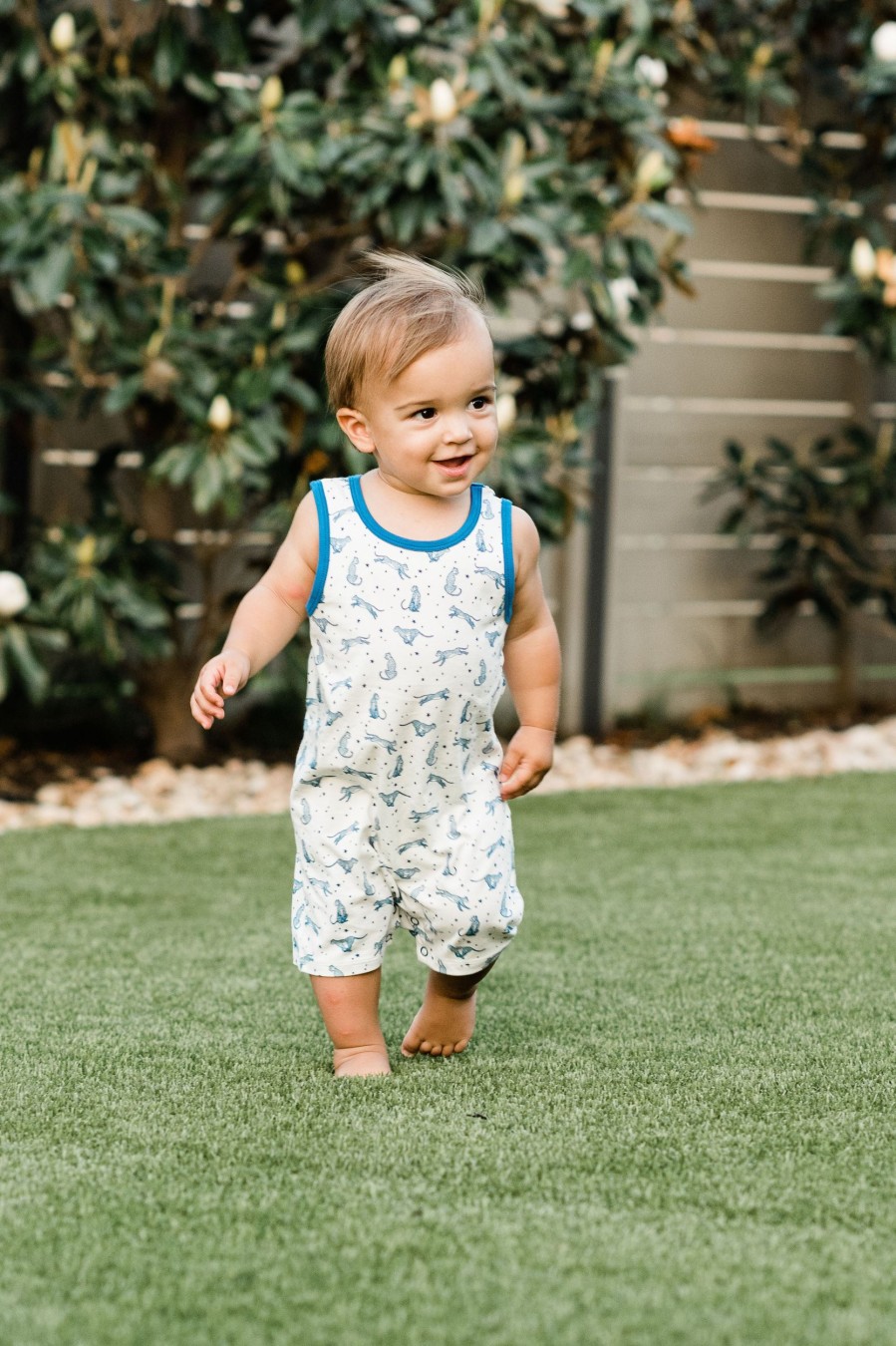 Baby EGG New York Baby Rompers | Nico Romper Ivory Print