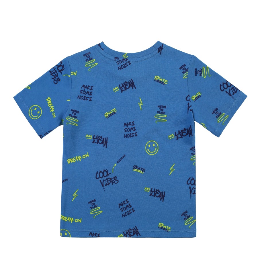 Boys EGG New York Tops | Cool Vibes Damian Tee Blue Print