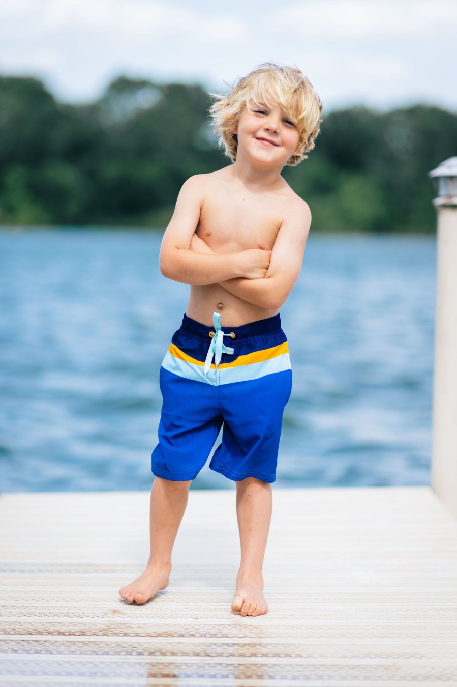 Boys EGG New York Swim | Archie Swim Trunk Cobalt