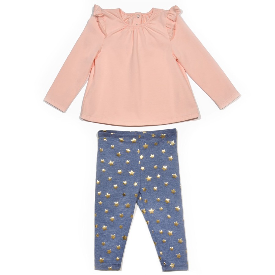 Baby EGG New York Baby Sets | Metallic Star Jemma Set Rose