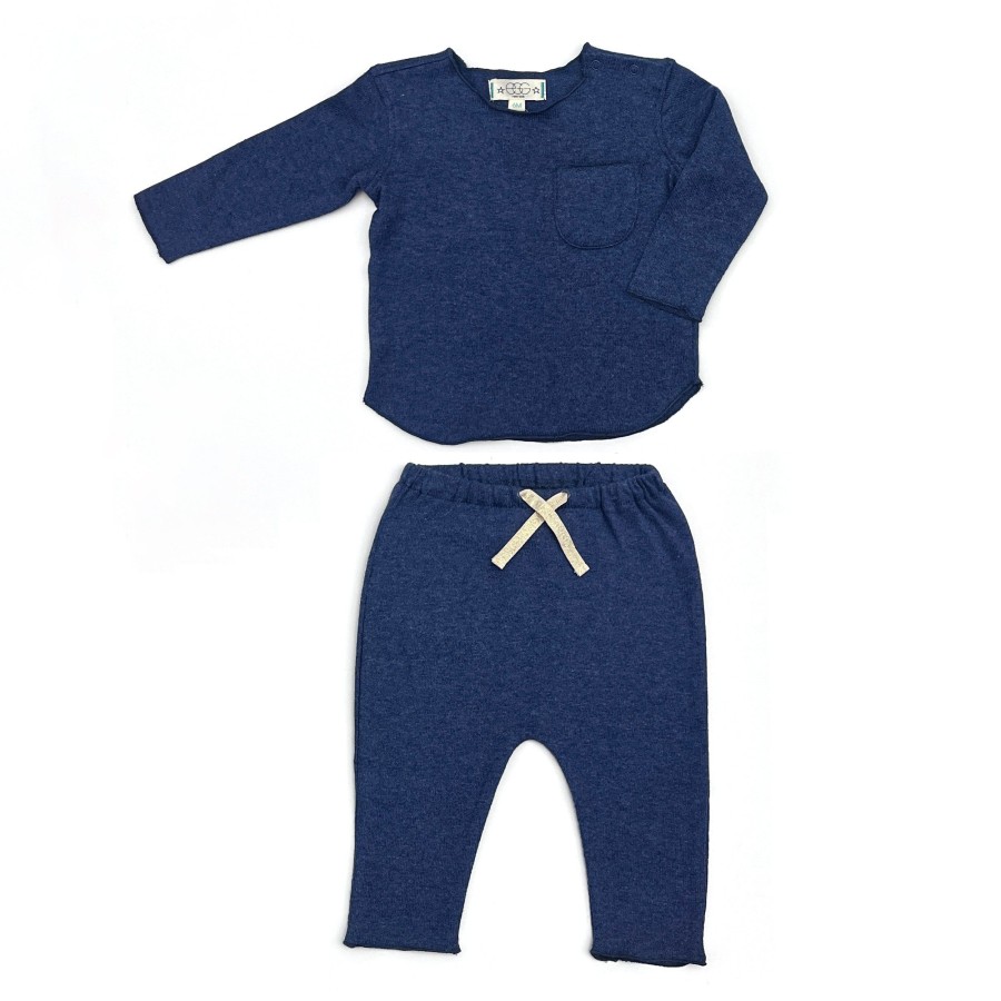 Baby EGG New York Baby Sets | Bobbi Sweaterknit Set Navy